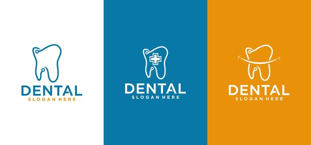 Vector dental care logo collection of dental logos for various purposes