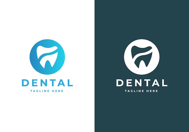 Dental care Logo design Abstract Tooth design