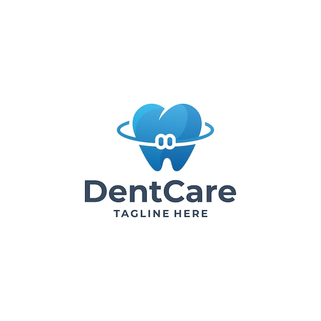 Dental Care logo design medical clinic vector illustration