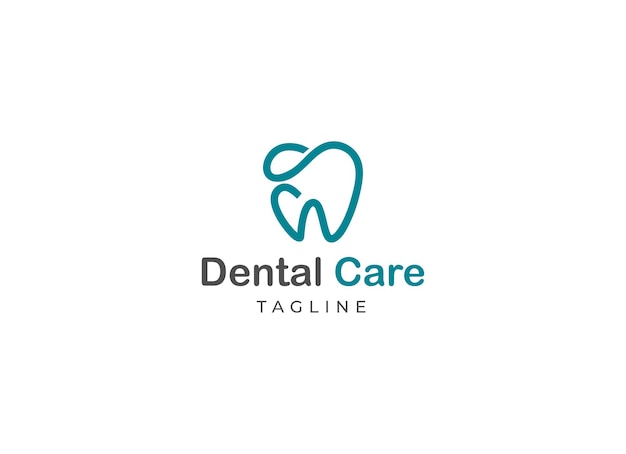 Dental care logo design vector illustration Tooth logo design