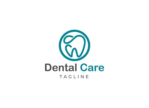 Vector dental care logo design vector illustration tooth logo design