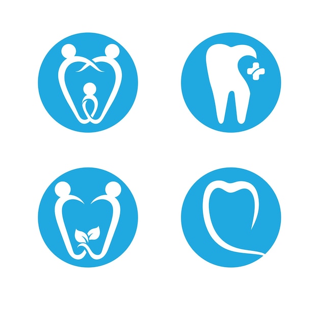 Dental care logo vector icon design image