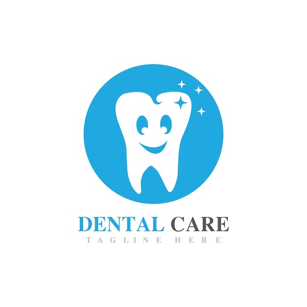 Dental care logo vector icon design image