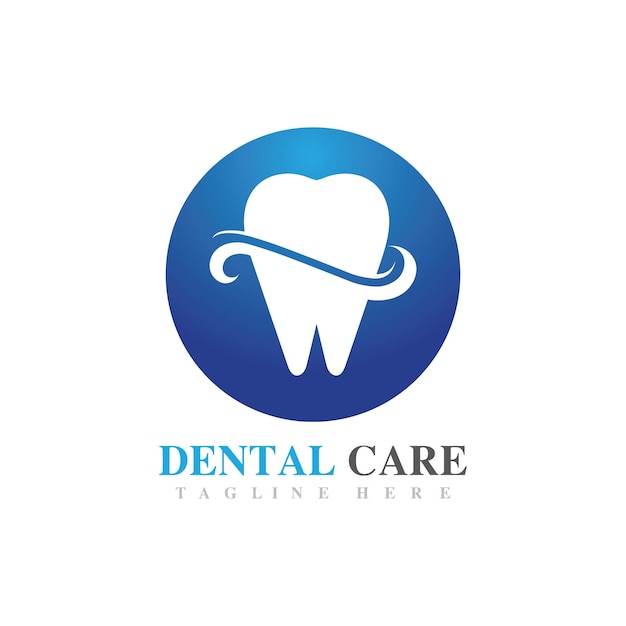 Dental care logo vector icon design image