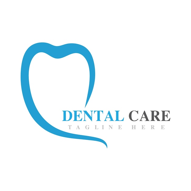 Dental care logo vector icon design image