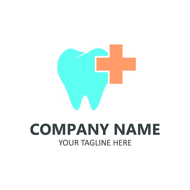 Dental care logo on white background 