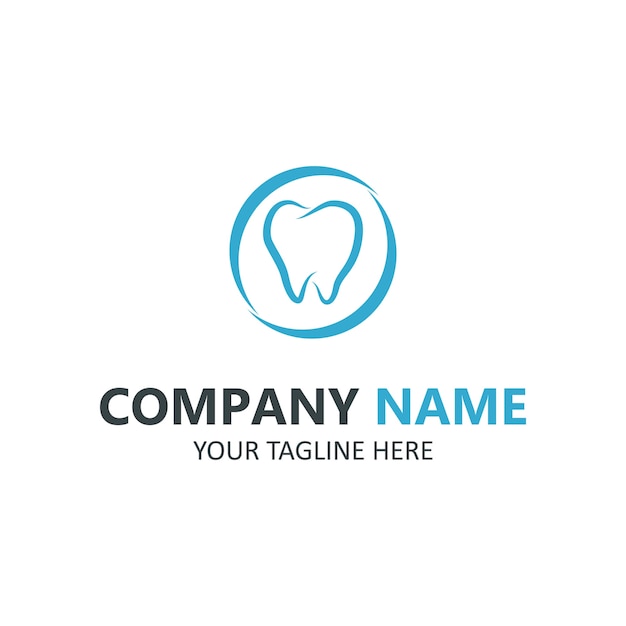 Dental care logo on white background 