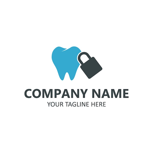 Dental care logo on white background 