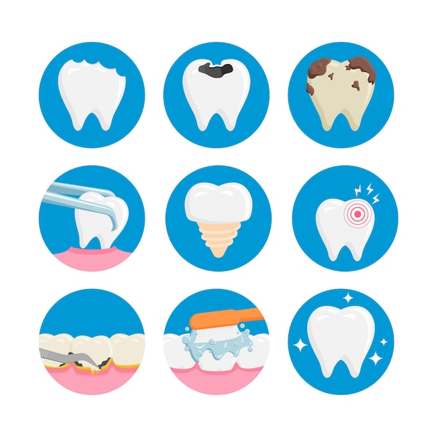 Dental care vector illustration in flat style design