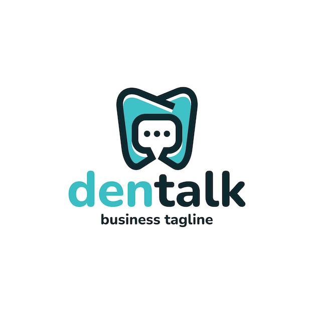 Vector dental chat logo vector