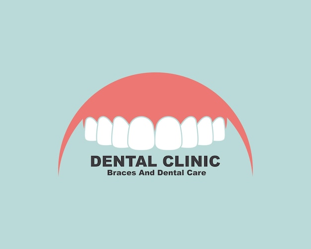 Dental clinic icon logo vector illustration design