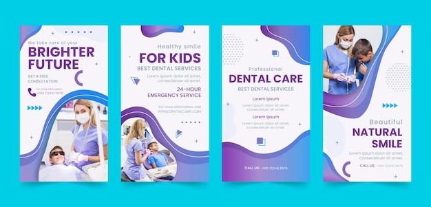 Dental clinic instagram stories template design