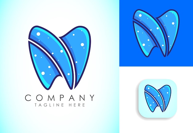 Dental clinic logo template Dental gradient color logo design vector