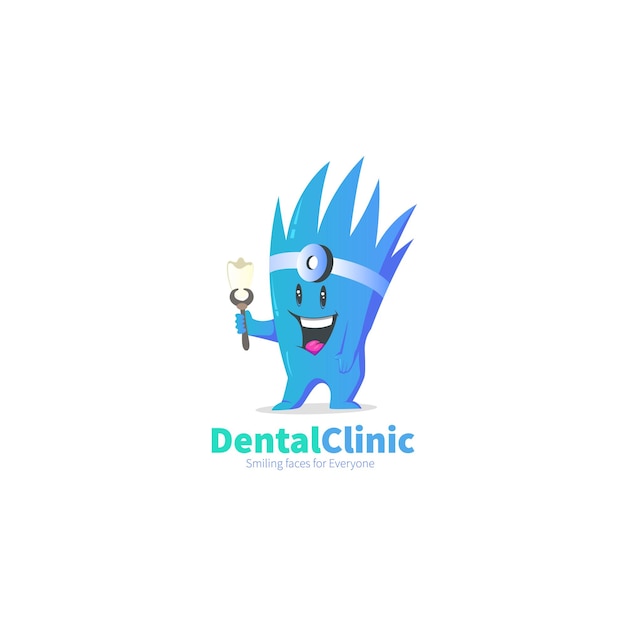 Dental clinic smiling faces for everyone vector logo design