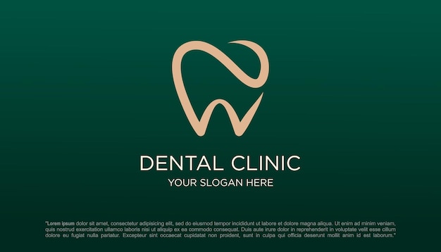 Dental clinic tooth logo design vector illustration