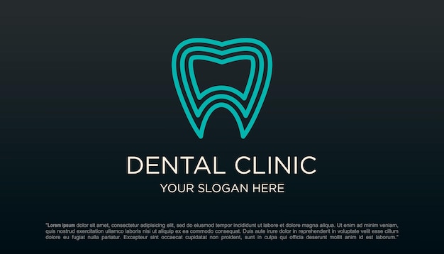 Dental clinic tooth logo design vector illustration