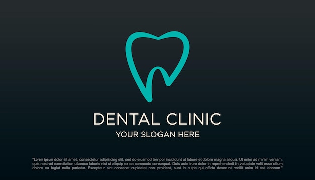 Dental clinic tooth logo design vector illustration