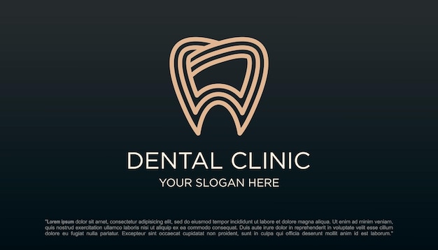 Dental clinic tooth logo design vector illustration