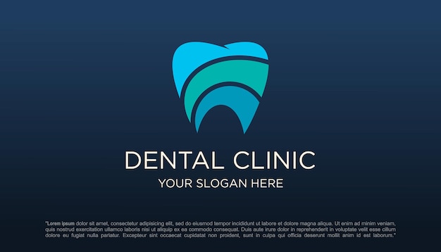 Dental clinic tooth logo design vector illustration