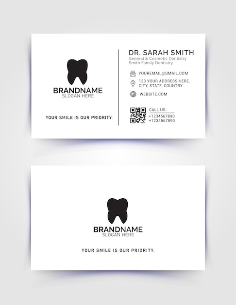 Dental and dentist doctor business card design template Dental Dentist dentistry Dental doctor