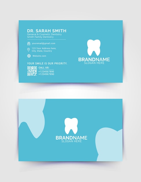 Dental and dentist doctor business card design template Dental Dentist dentistry Dental doctor