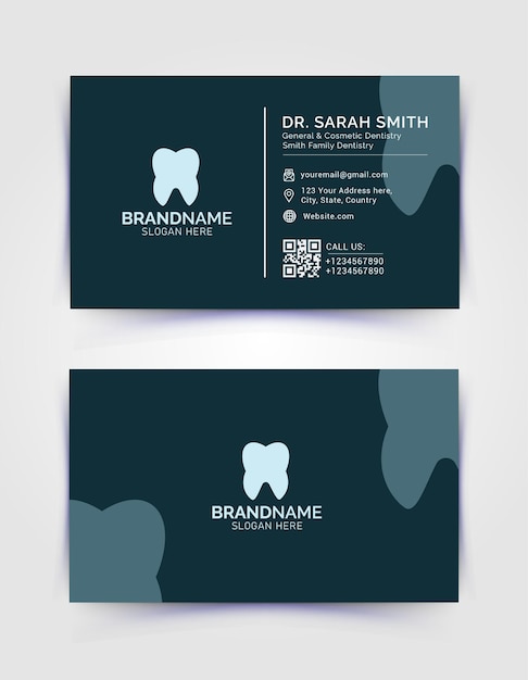 Dental and dentist doctor business card design template Dental Dentist dentistry Dental doctor