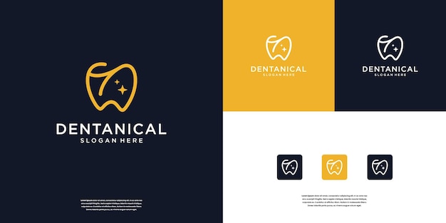 Vector dental dentist logo design vector