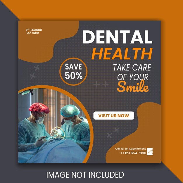 dental health care medical banner design social media post