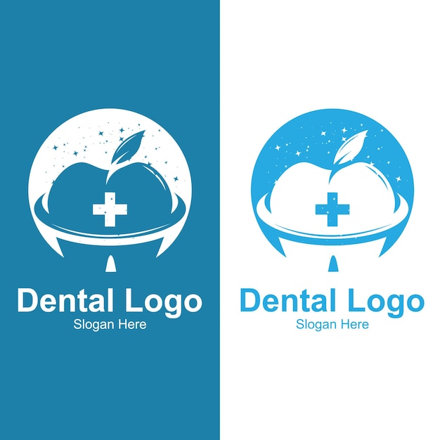 Dental Health Logo Vector Keeping And Caring For Teeth Design For Screen Printing CompanyStickersBackground