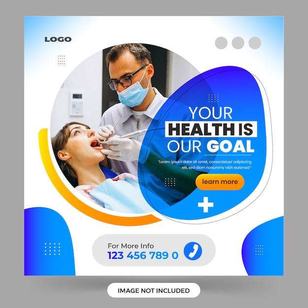 Dental Healthcare Social Media Post template