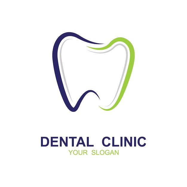 dental logo for dentist and dental clinic illustration design