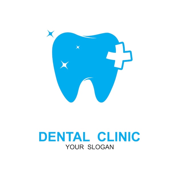 dental logo for dentist and dental clinic illustration design