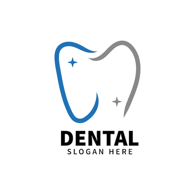 Dental logo design template icon vector inspiration