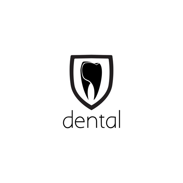 Vector dental logo graphic design concept