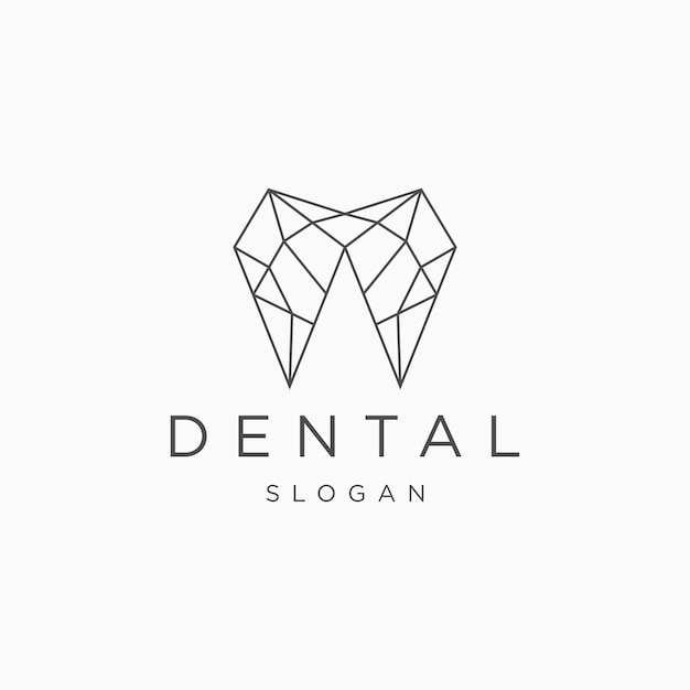 Dental logo icon design template flat