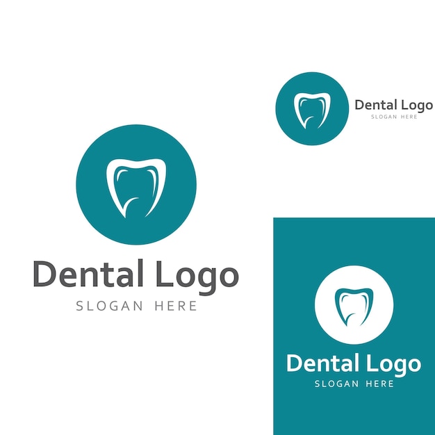 Dental logo logo for dental health and logo for dental care Using a template illustration vector design concept