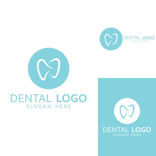 Dental logo logo for dental health and logo for dental care Using a template illustration vector design concept