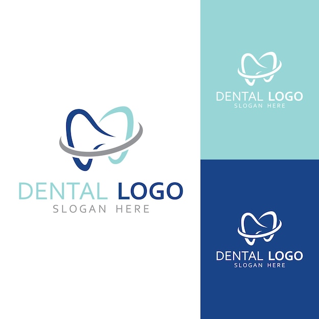 Dental logo logo for dental health and logo for dental care Using a template illustration vector design concept