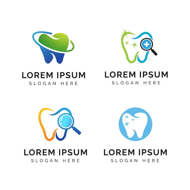 Dental logo template. dental care icon symbol designs