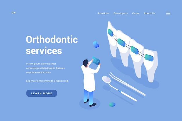 Dental orthodontics service Dentist reviews quality of braces and improvement in bite