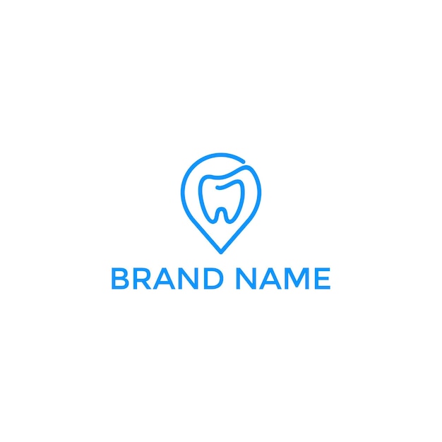 dental pin vector icon design logo