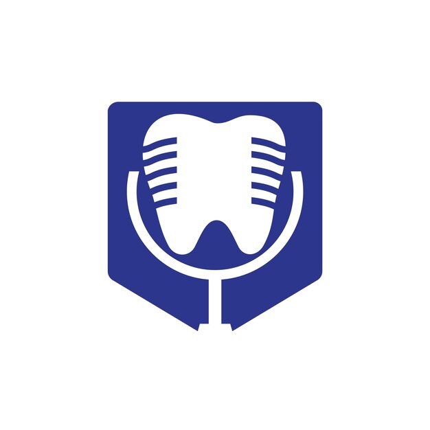 Vector dental podcast vector logo design template