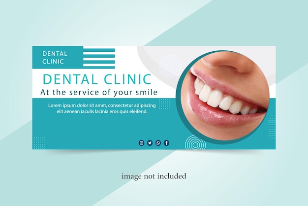 dental poster for social media template flat