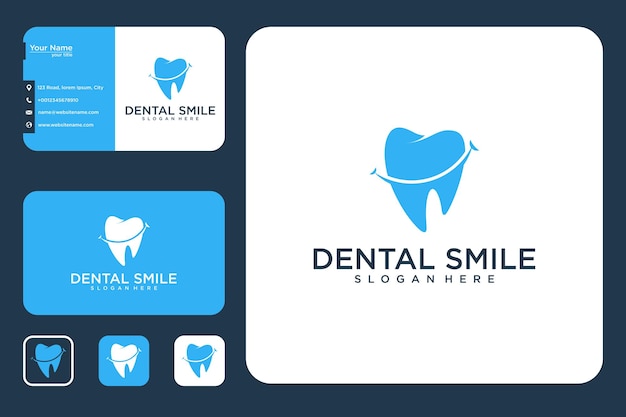 dental smile logo design and business card