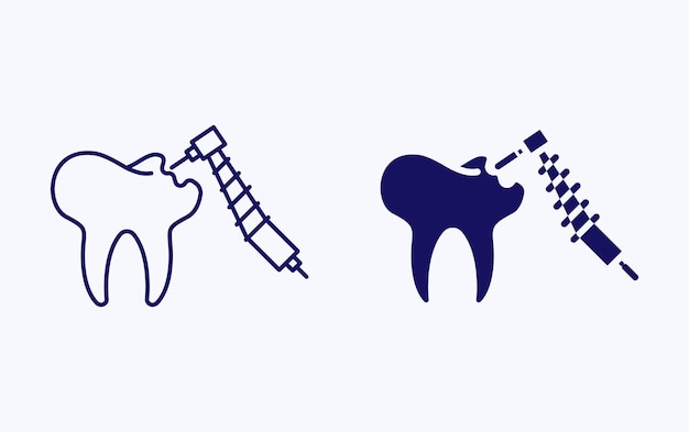 Dental surgery probe illustration icon