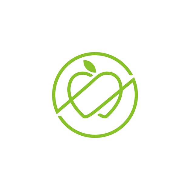 dental with apple dental clinic design abstract vector dentist icon concept.