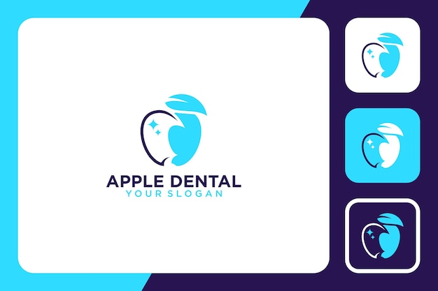 dental with apple logo design inspiration