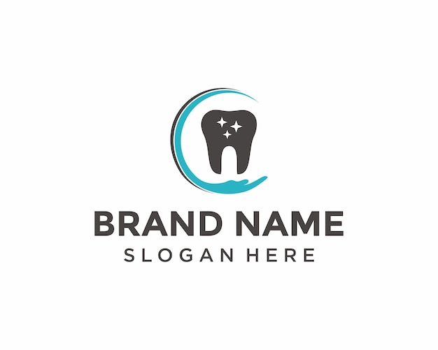 Dental with hand logo design