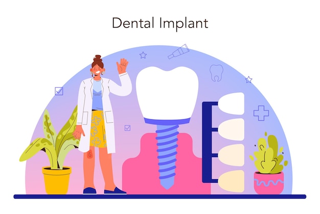 Dentist concept. Dental doctor in uniform treating human teeth