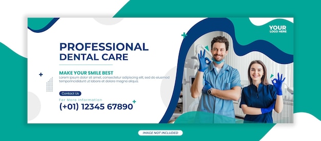 Dentist social media banner design template